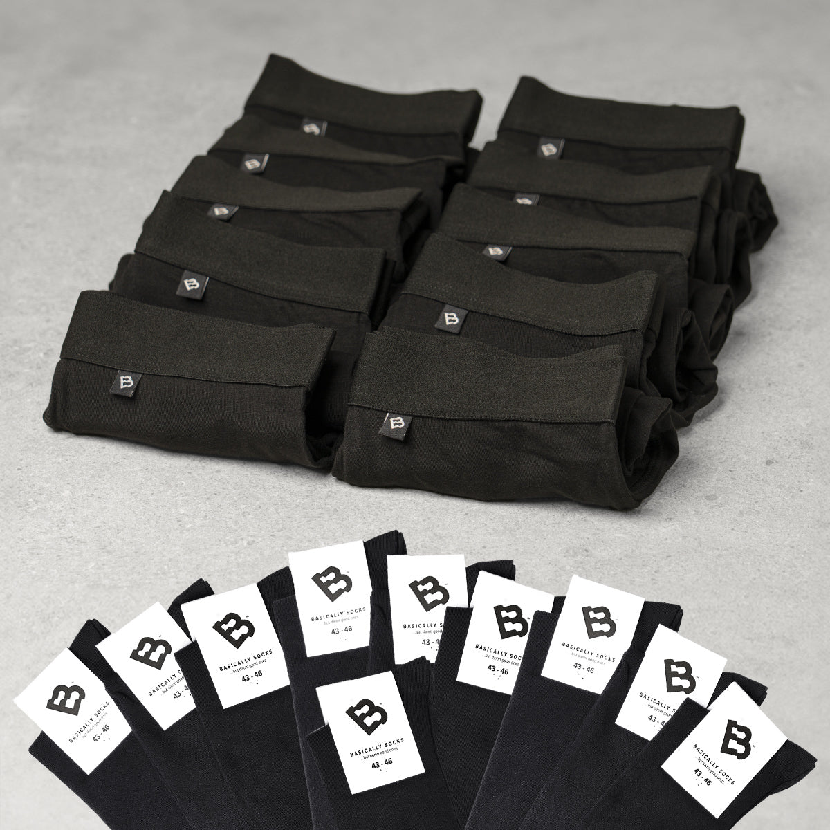 10 par boxers + 10 par strømper