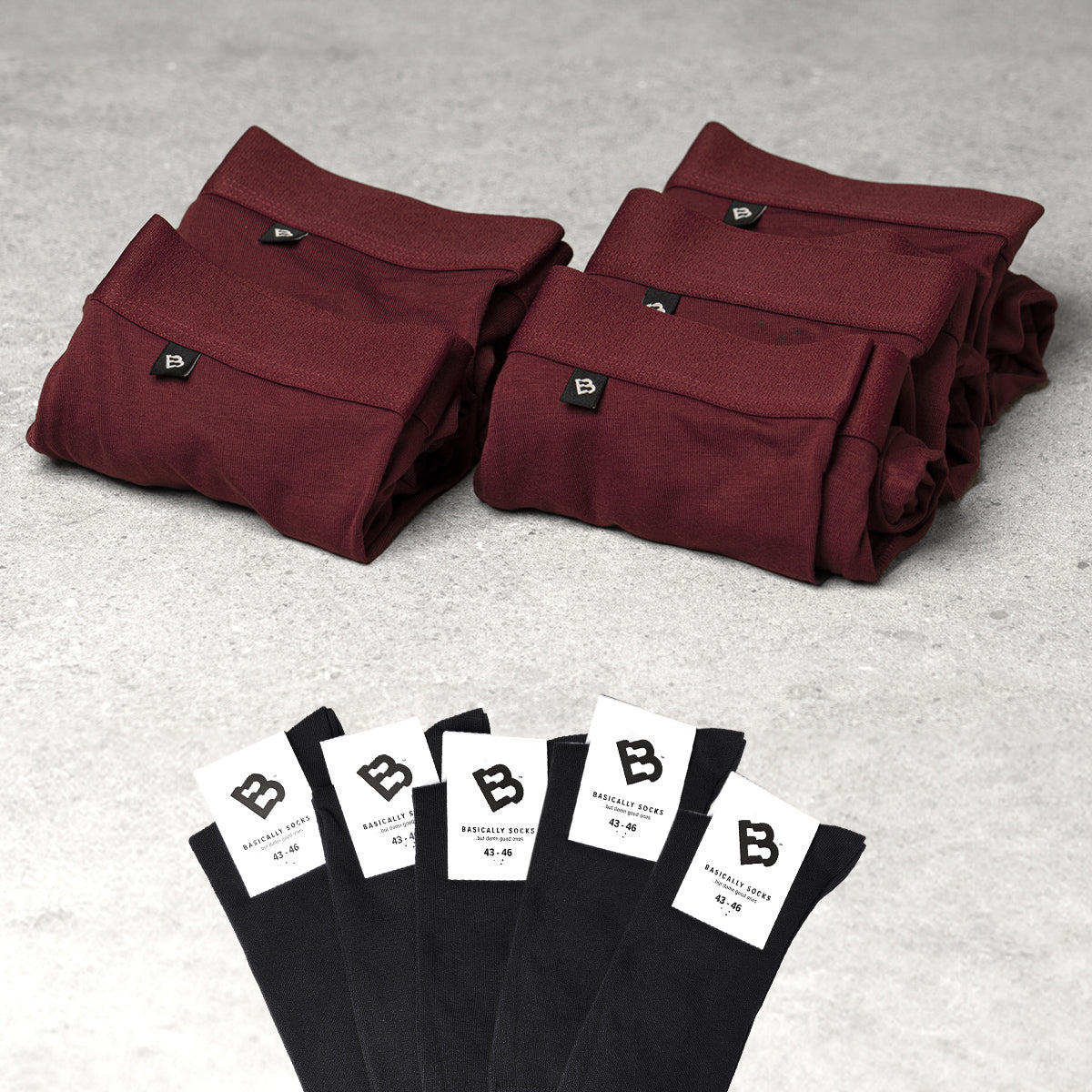 5 boxers + 5 strømper