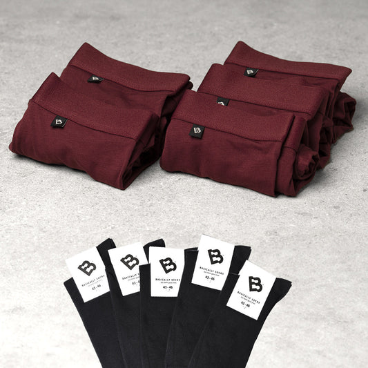 5 boxers + 5 strømper