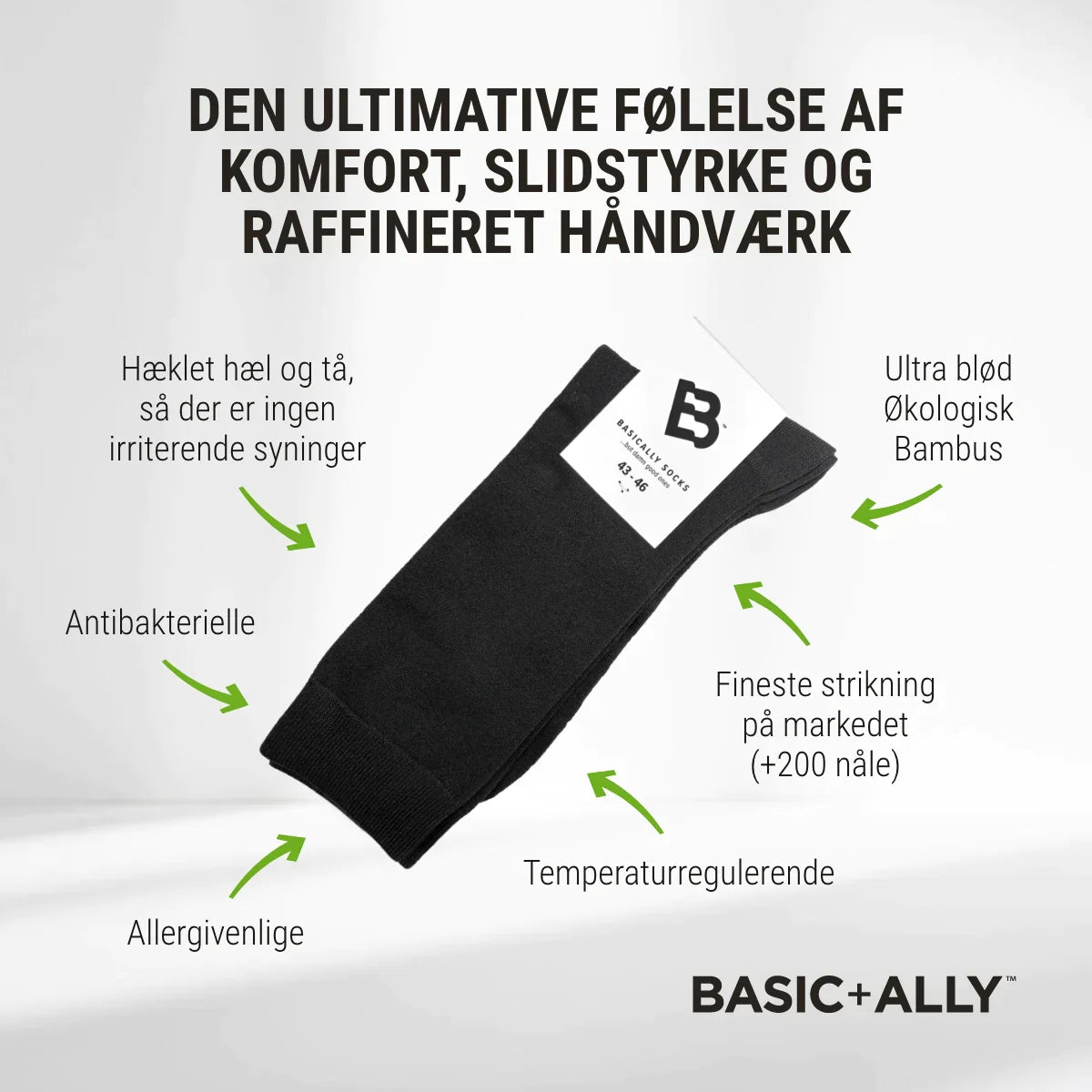 3 par sorte underbukser + 2 par strømper