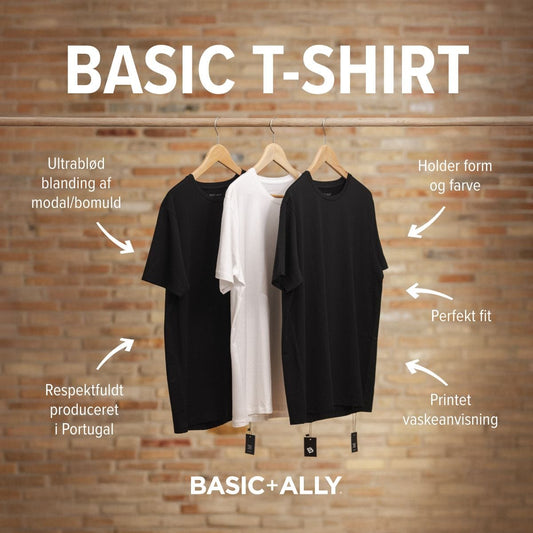 3 stk Sorte Basic T-shirts