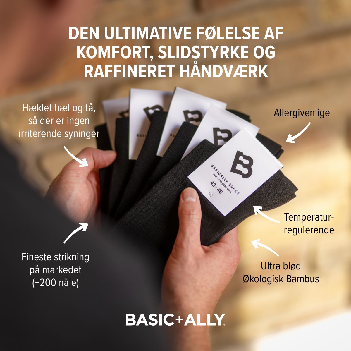 Basic+Ally Strømper - Sort
