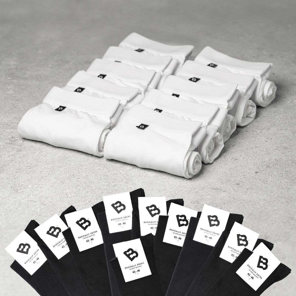 10 par boxers + 10 par strømper