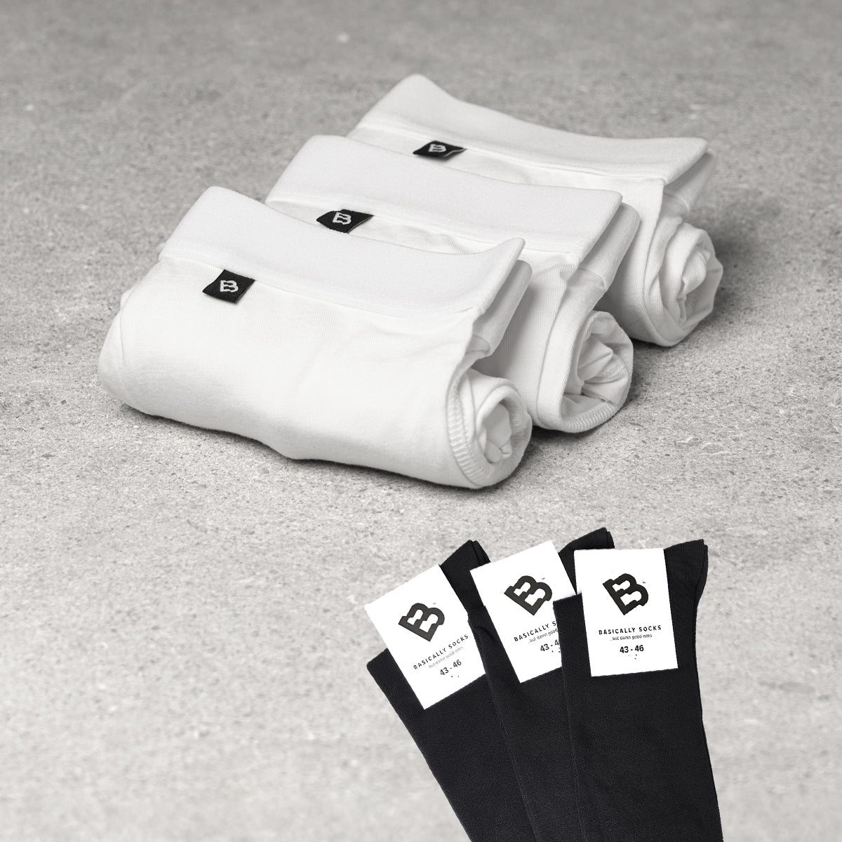 3 par boxers + 3 par strømper